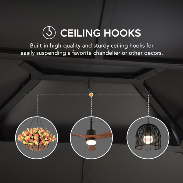 Sunjoy Hardtop Gazebo 11 X 13 Outdoor Cedar Framed Wood Gazebo With sunjoy-hardtop-gazebo-11-x-13-outdoor-cedar-framed-wood-gazebo-with